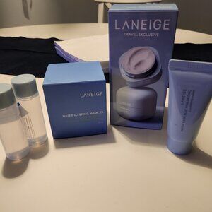 LANEIGE Water Sleeping Mask with Squalane andWater Bank Blue Hyaluronic Cream Mo
